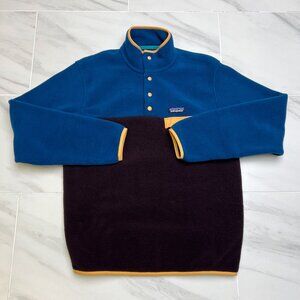 Patagonia Men's Synchilla  'Obsidian Plum' Snap Fleece Pullover SIZE MEDIUM